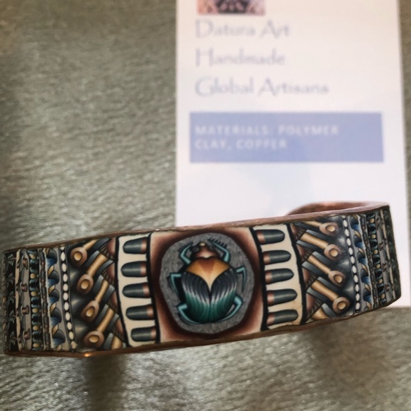 Scarab Copper Cuff - Picture 3 of 8